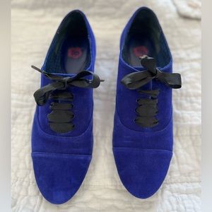 Blue Suede Oxfords